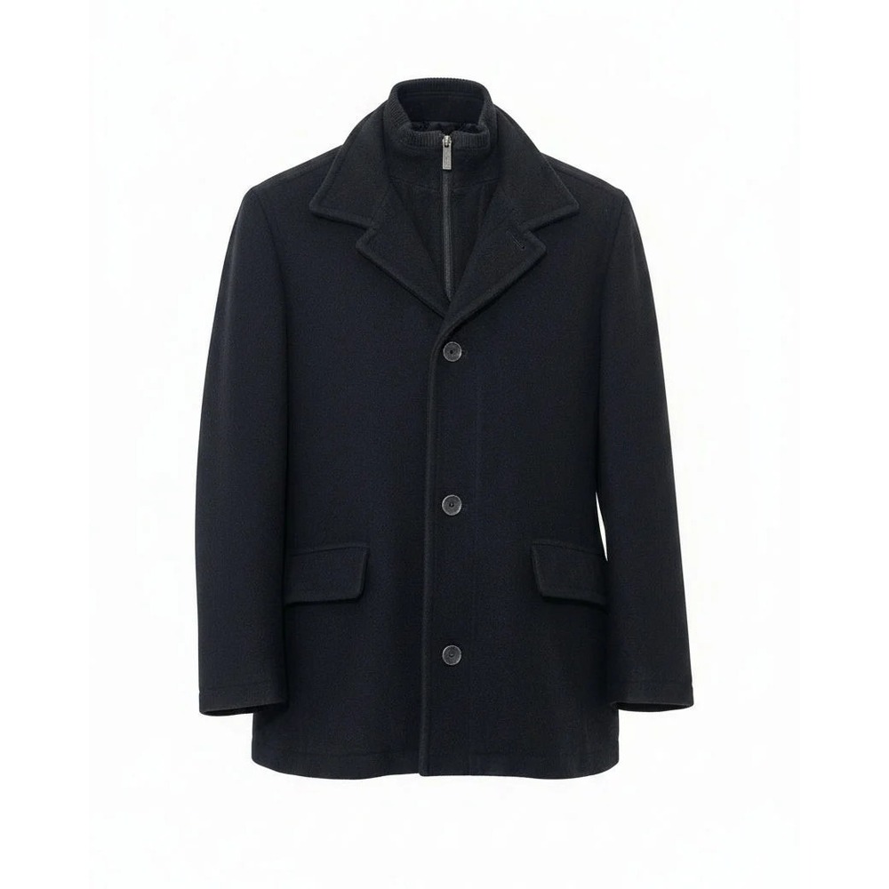 Nautica Black notched lapel Peacoat Large